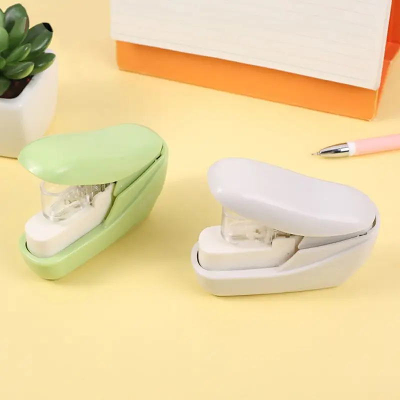 Small Stapleless Stapler Office Desk Stapler Compact Portable Children Friendly 8 Sheets Capacity for School Office Home