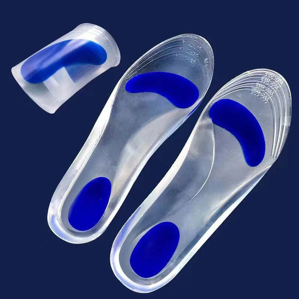 Plantillas médicas de Gel de silicona para zapatos para hombres y mujeres, soporte ortopédico para el arco del pie plano, almohadilla para zapatos