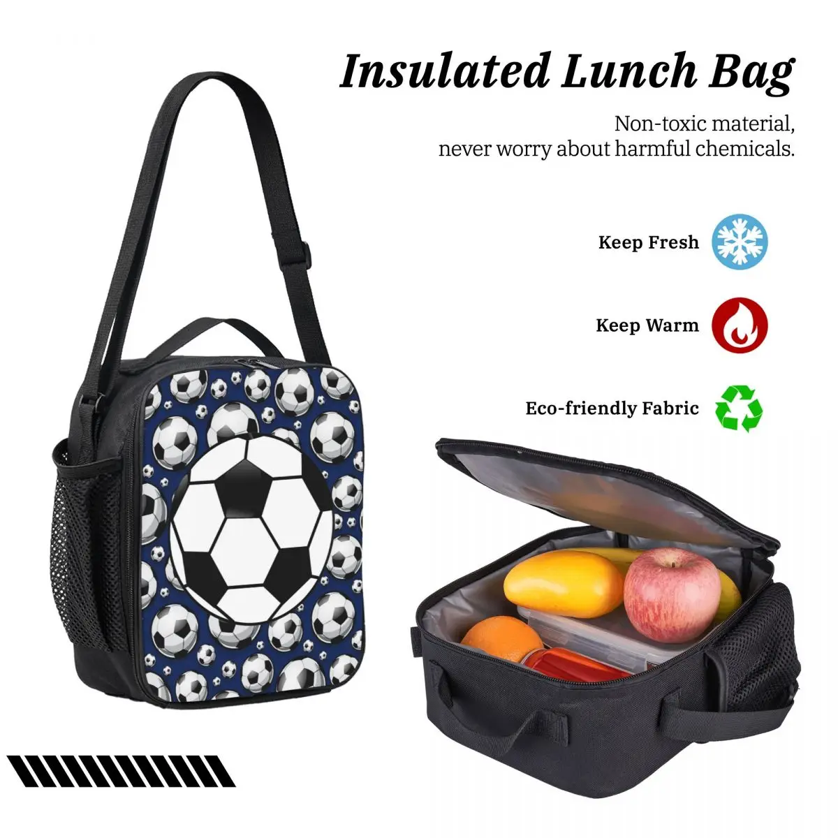 Mochila deportiva de pelota de fútbol para estudiantes, niños y niñas, mochila escolar, bolsos de hombro para ordenador portátil, bolsa de almuerzo con aislamiento de 3ps, estuche para lápices