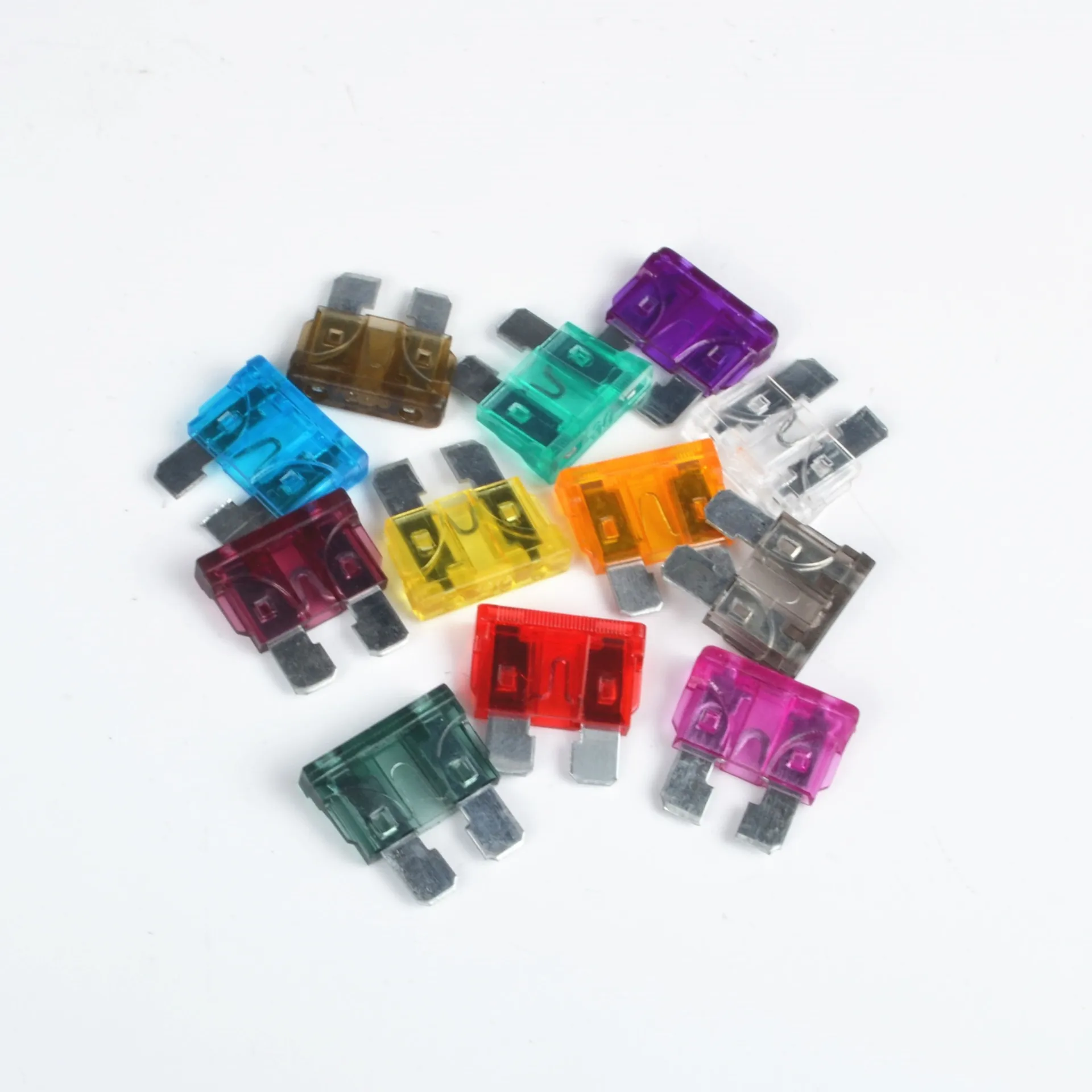 100Pcs Profile Medium Size Blade Type Car Fuse Assortment 2/3/5/7.5/10/15/20/25/30/35/40/45/50A Auto Car Truck Fuse Set