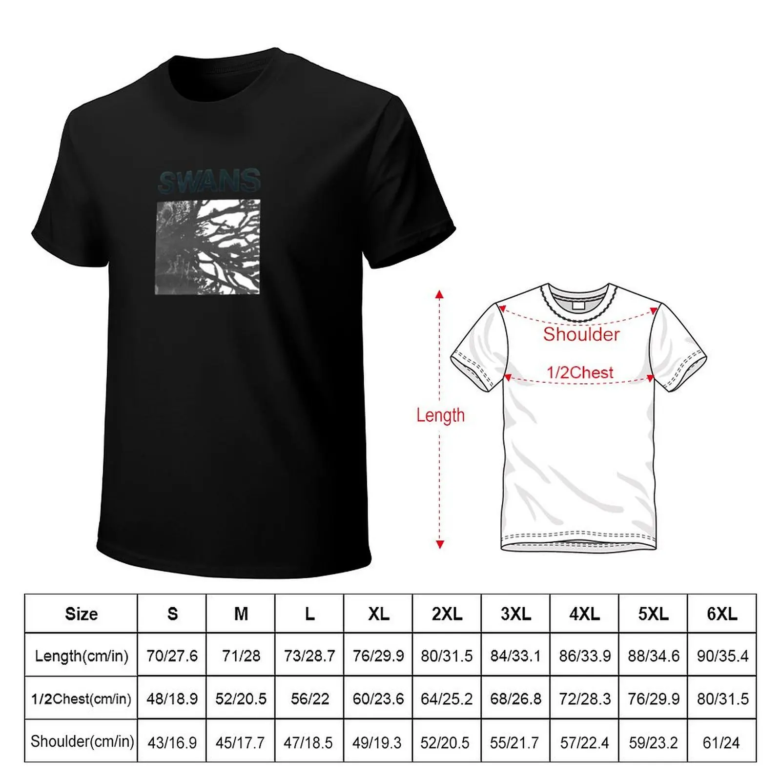 Swans Band Tee T-Shirt Anti-Perspiration Workout Top