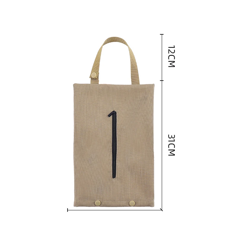 في الهواء الطلق التخييم الأنسجة حقيبة التخزين المحمولة الأنسجة صندوق تخزين للنزهة مع مقبض أكياس الأنسجة المعلقة المنزلية مع سحاب #6