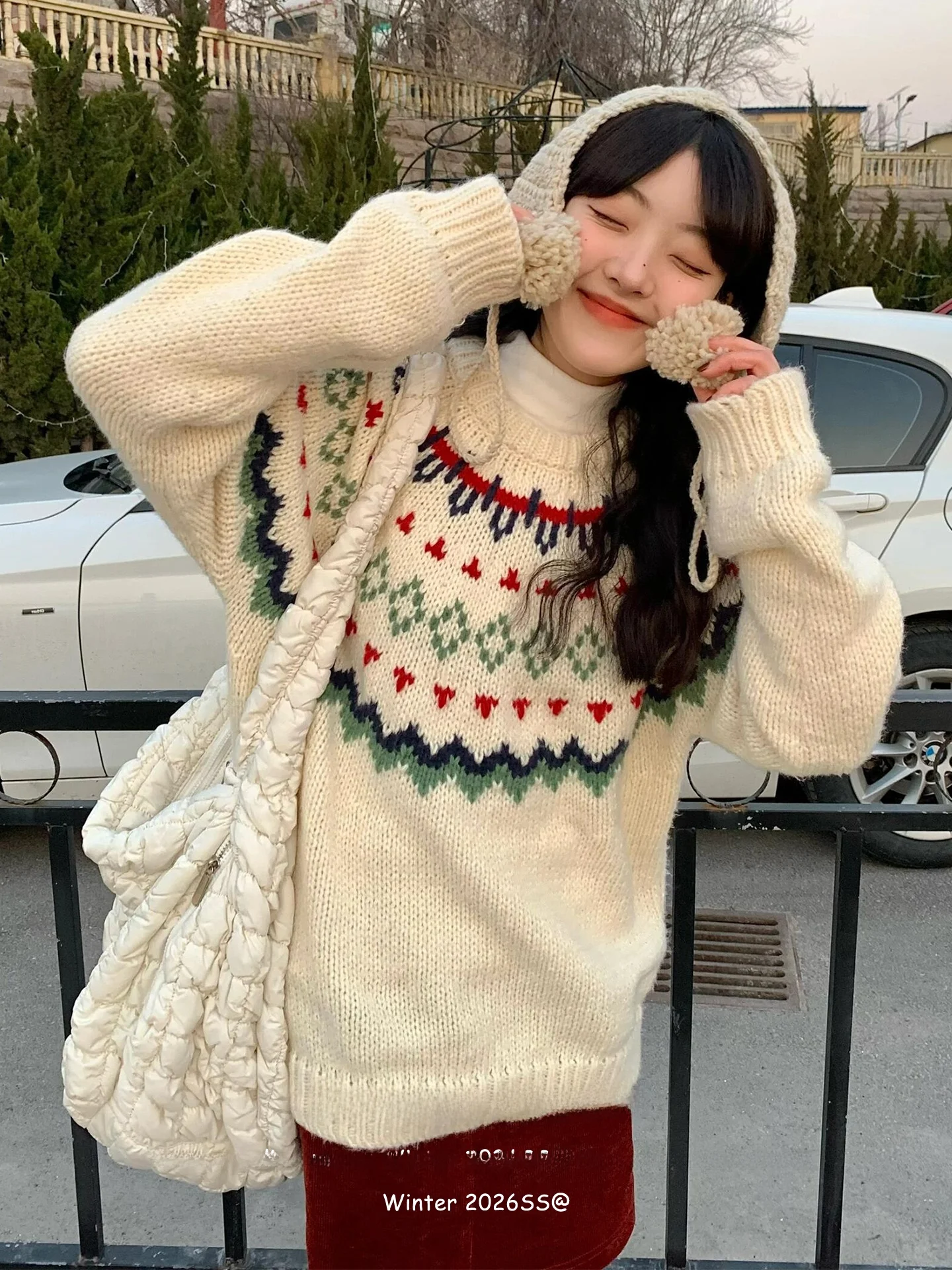 

Весенний модный вязаный свитер с цветными блоками, женский, с длинными рукавами, свободный, в стиле Lazy, мягкий топ, вязаная кофта Fair Isle, плотная вязка