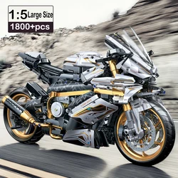 M1000RR Motorcycle Building Blocks Set,1:5 Superbike Model Kits,2000pcs Techinical STEM Toy for Adults Teens,Boys Girls DIY Gift