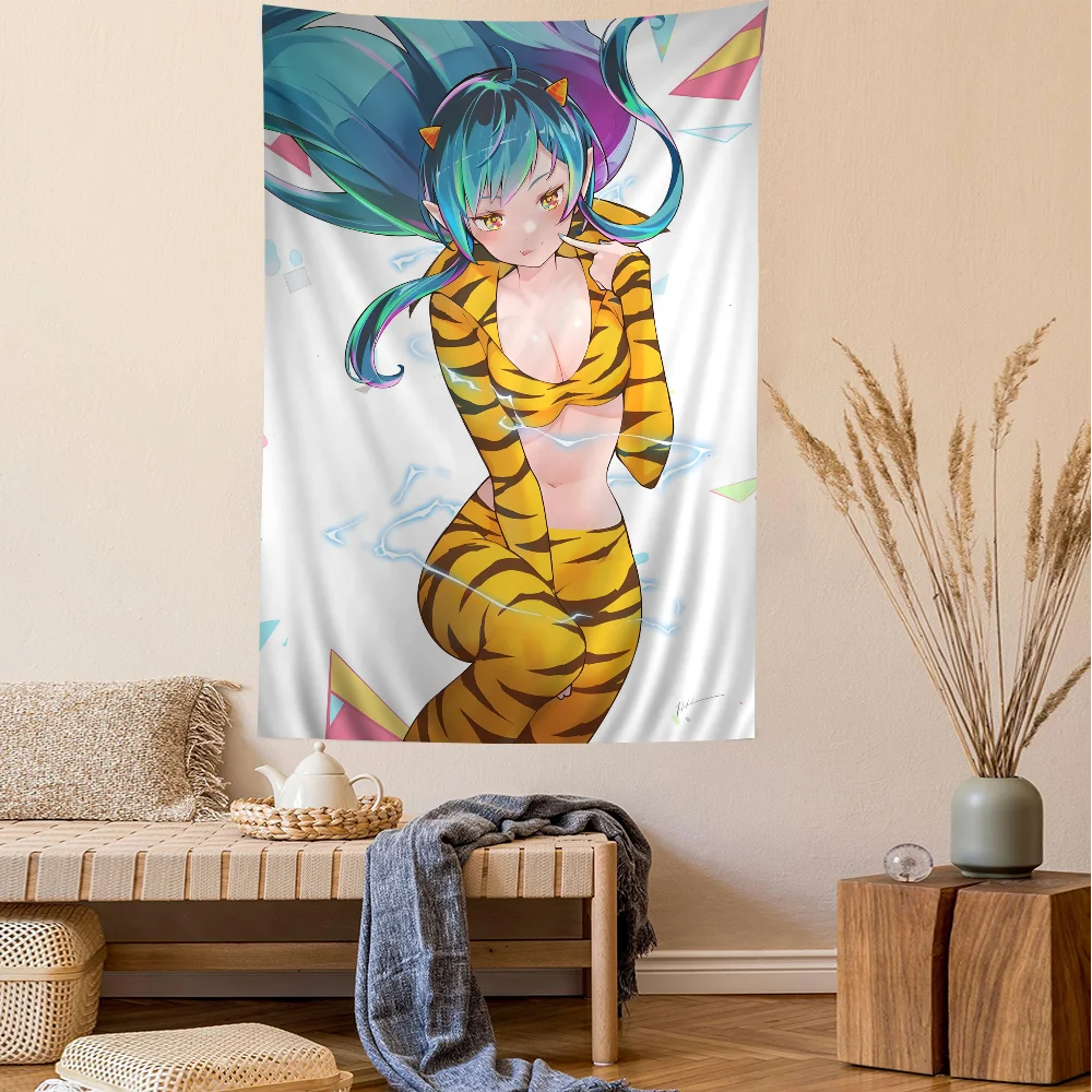 VIKAMA Anime Wandteppich Trend Farbverlauf Stern Vorhang Design Ins Stil Schlafzimmer Spielzimmer Wanddekorationen Teenager Geburtstagsgeschenk