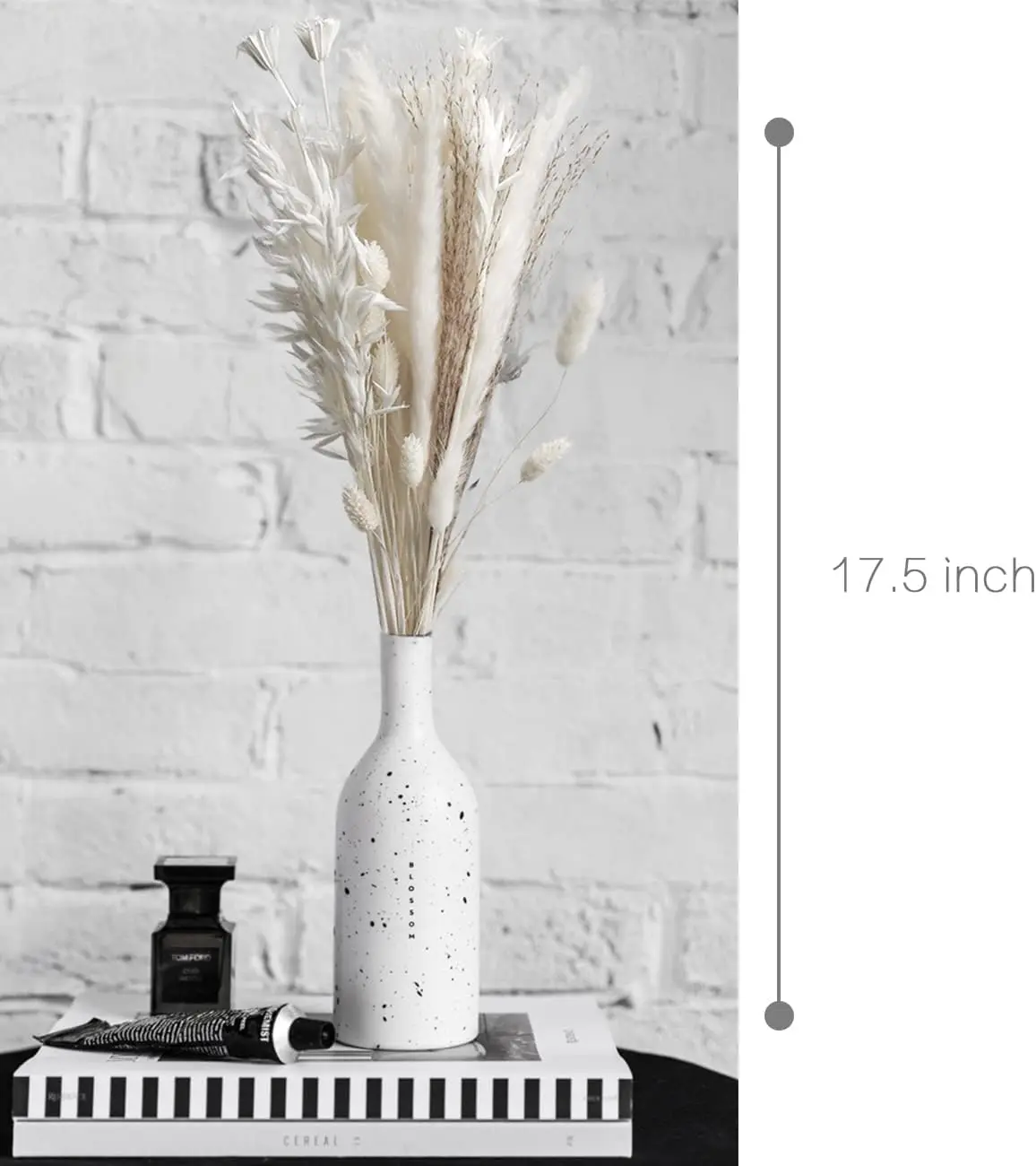 White Pampas Grass, 1 Set Dried Pompous Decor Dried Plants, Suitable for Wall Hanging Ornament, Home Decor, Wedding Decoration