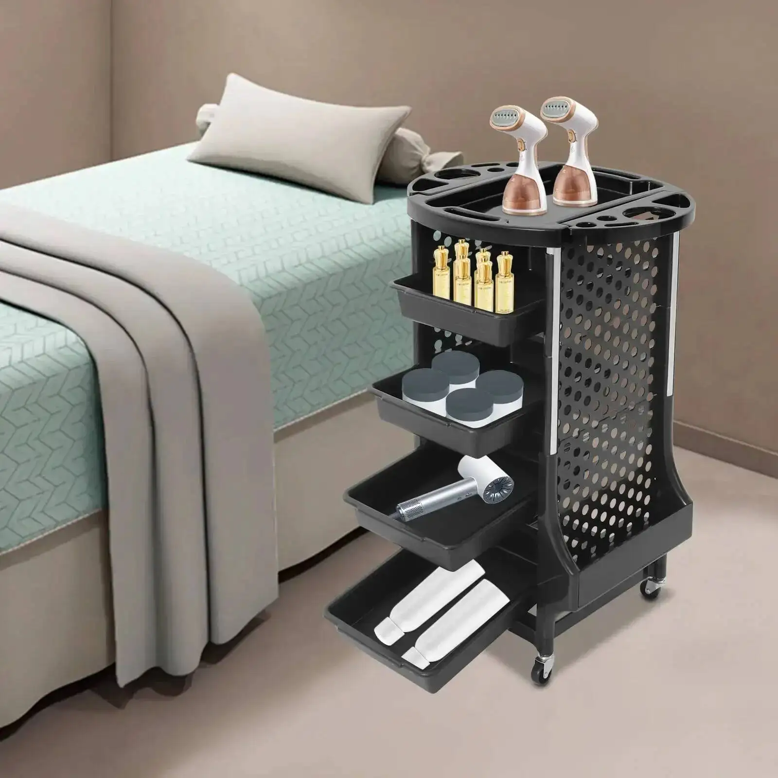 Storage Salon Cart Rolling Salon Cart Mobile Storage Beauty Aesthetic Auxiliary Cart Carritos Organizadores Salon Furniture
