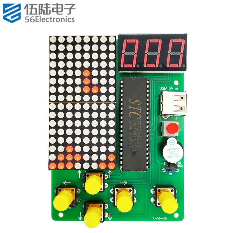 51 SCM Chip Electronic Soldering Electronic Kit Funny Game Circuit Board Soldering Kit Practical Self Assembly Parts