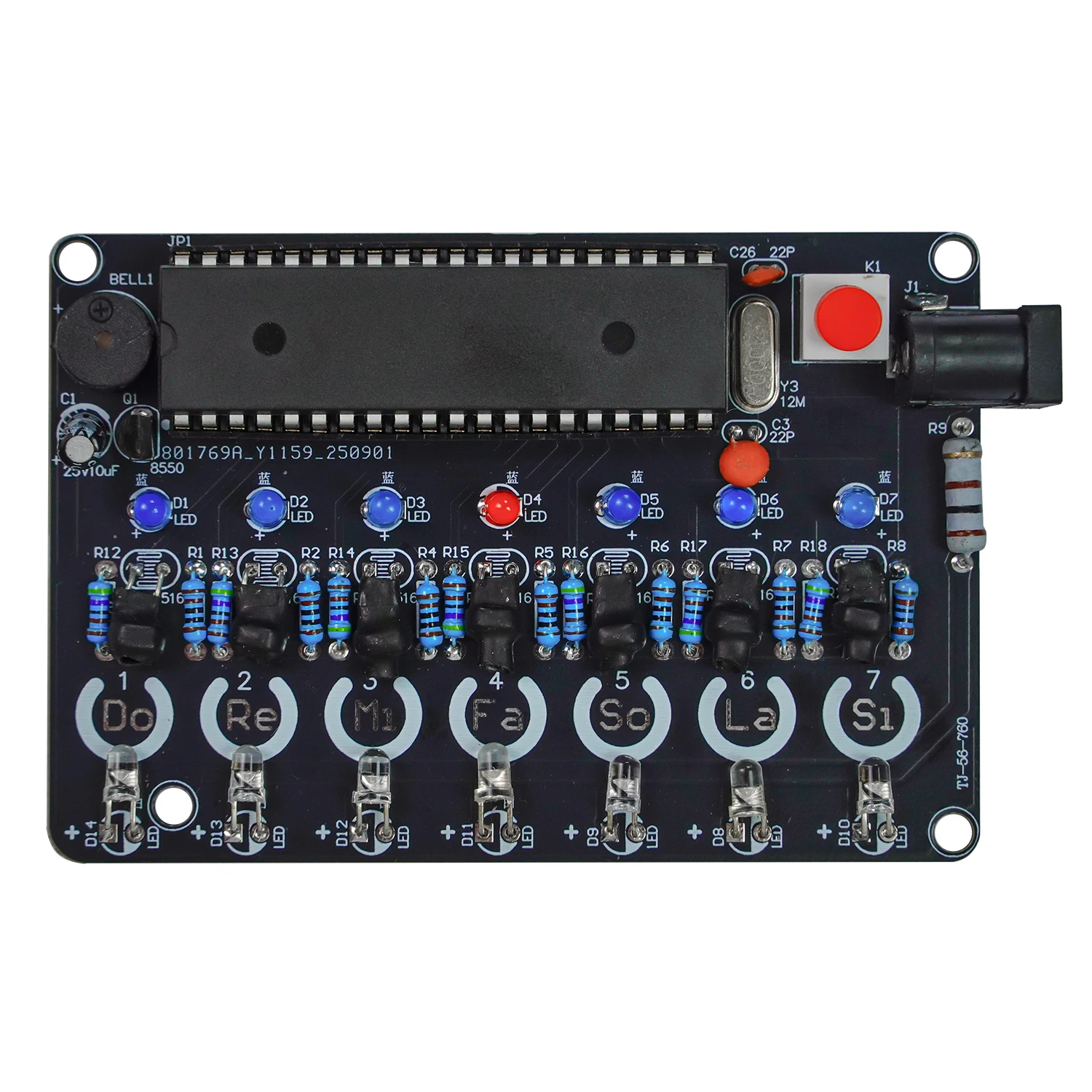 Microcontroller-Based Laser Electronic Keyboard Fun Electronics Kit Electronic Teaching Circuit Board Soldering Practice