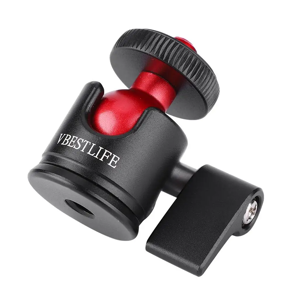 VBESTLIFE Mini Aluminum Alloy 360° Ball Head Mount with 1/4 Screw for dslr Camera Tripod Fill Light - New!