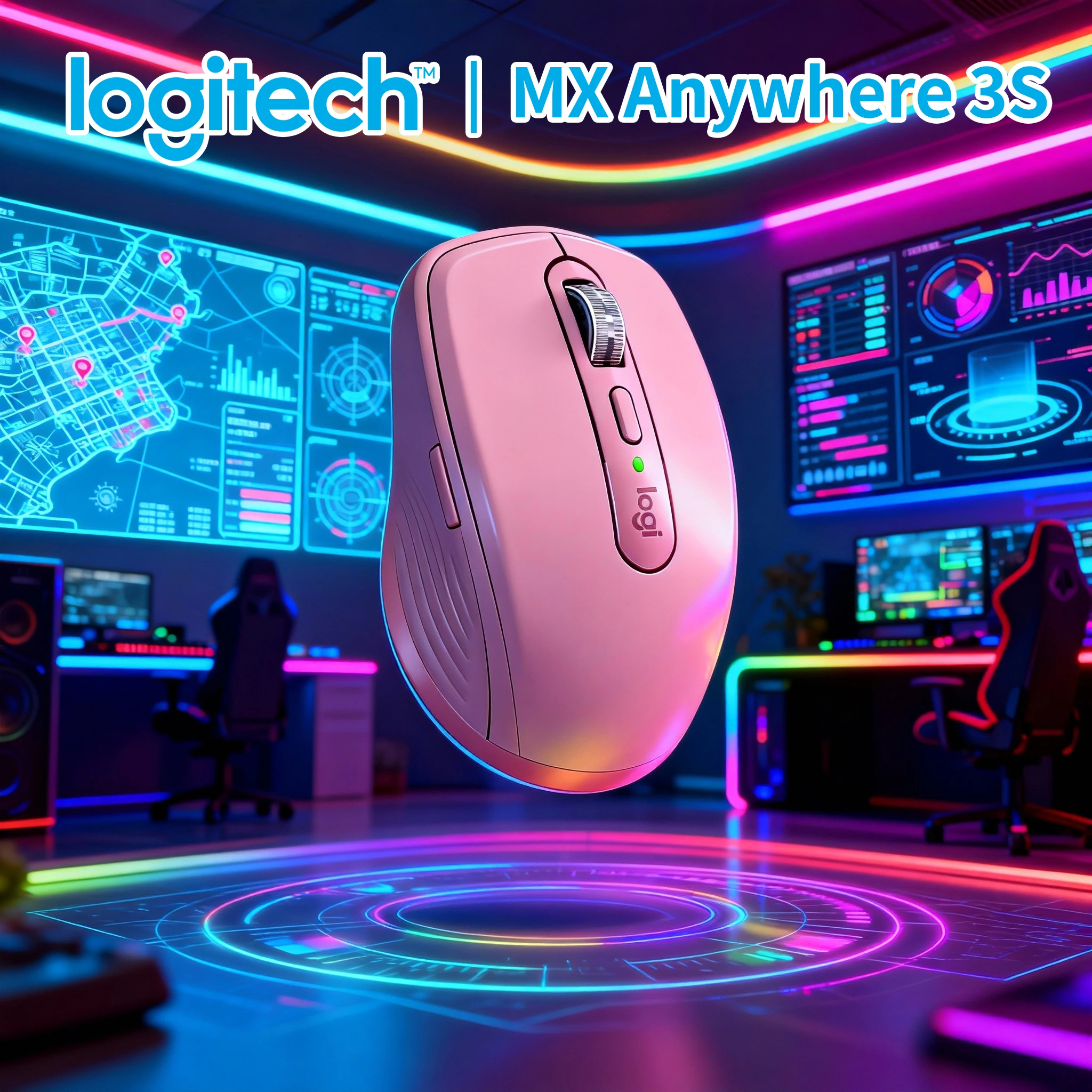 

Logitech MX Anywhere 3S Multi-Device Wireless Mouse 8000 DPI High Precision Silent Click For PC Mac Laptop Office Home Work