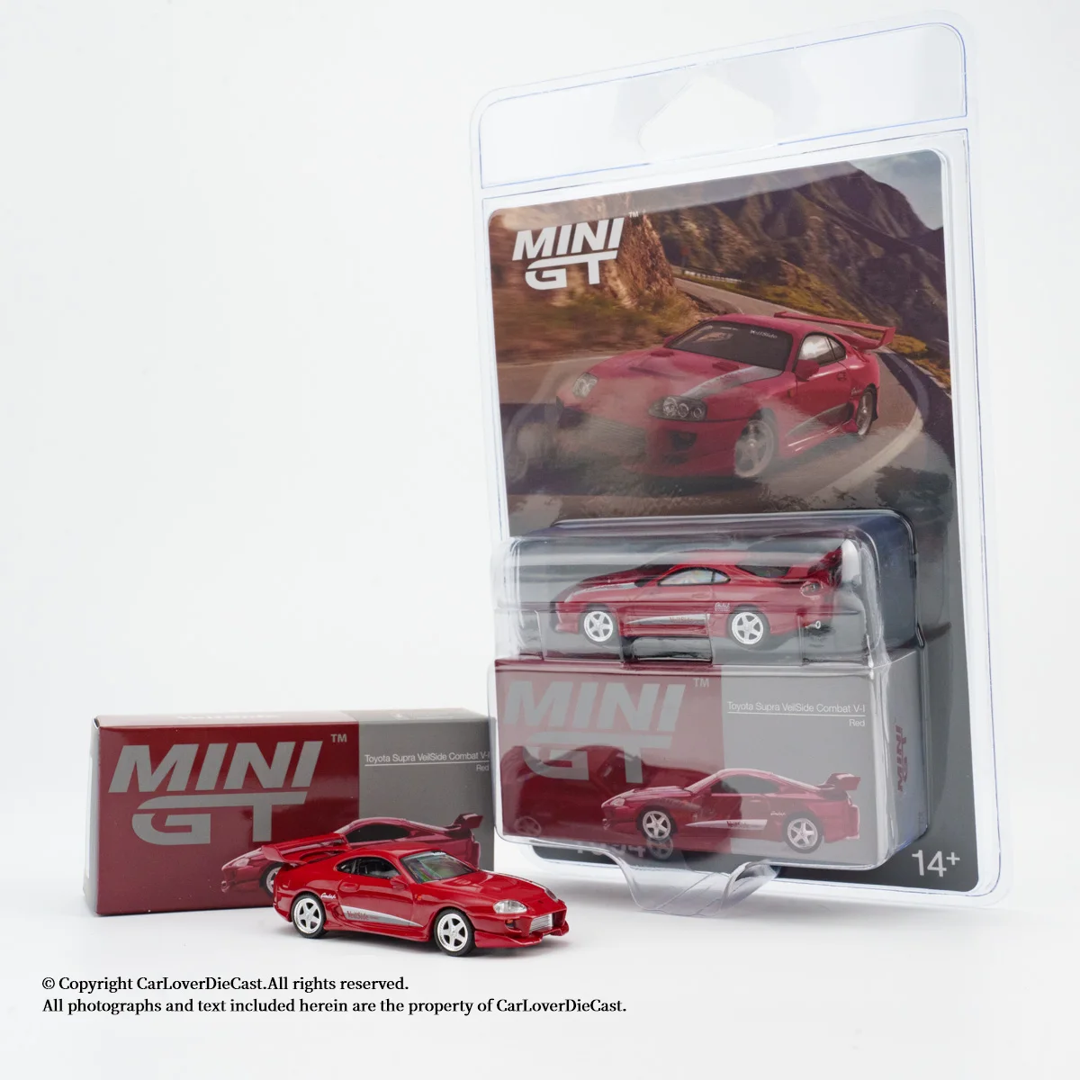 

MINIGT 1:64 Toyota Supra VeilSide Combat V-I Red Alloy Diecast Car Model Collection