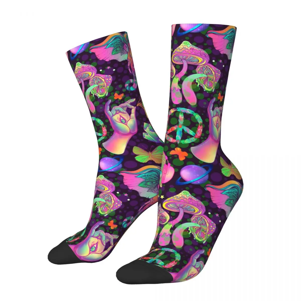 Meditation Buddha Psychedelic Mandala Socks Men Women Mushroom Zen Socks High Quality Spring Summer Autumn Winter Socks Gift