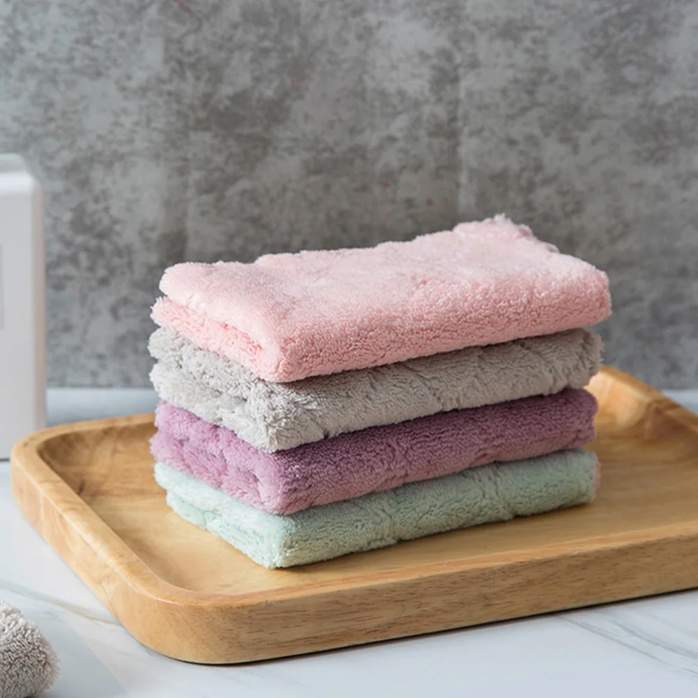 

20Pcs Durable Fiber Kitchen Dishcloths Strong Water Absorption Cleaning Cloths for Tableware Glassware Household Use Wash
