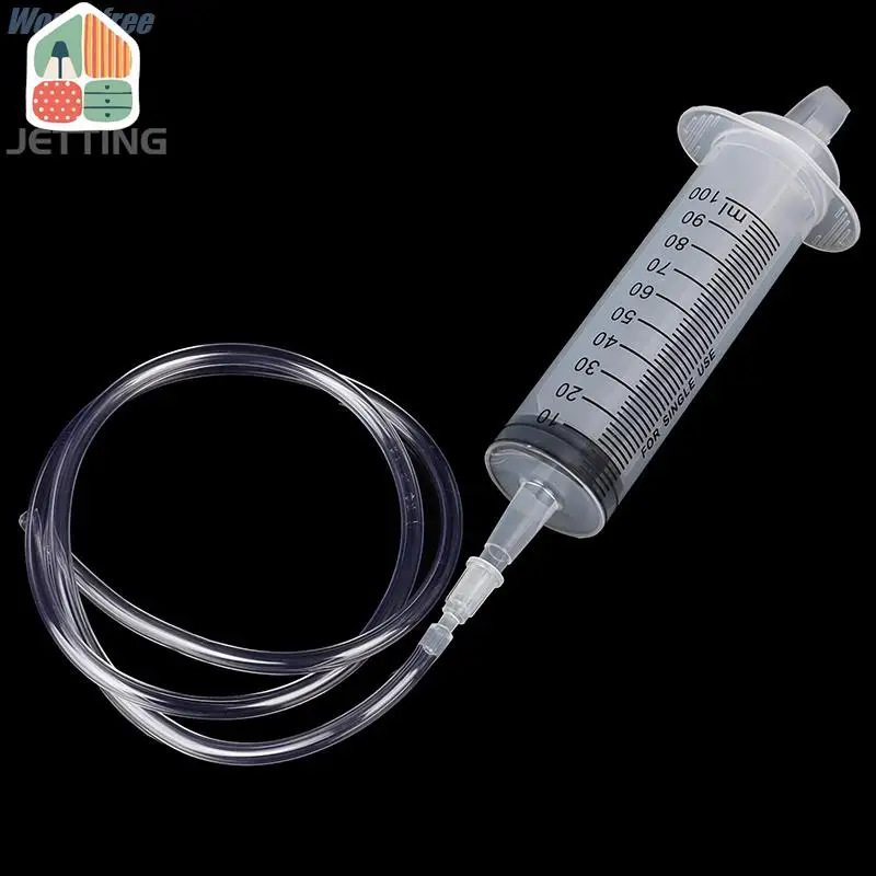 100ml Syringe Reusable Pump Measuring With 1m Tube Feeding Ink For Liquid Paint Epoxy Resin Oil Watering Plants Scientific Labs