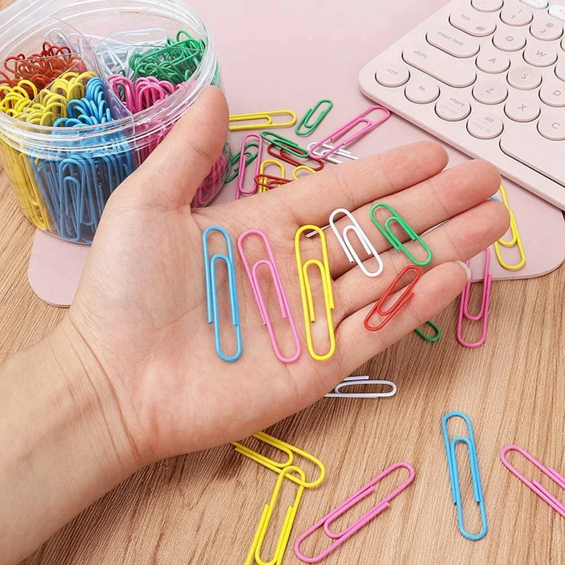 400 Stuks Gekleurde Paperclips, 6 Verschillende Kleuren Paperclips Voor School, Kantoor, Persoonlijke Bestanden Organiseren, Professioneel Gebruik