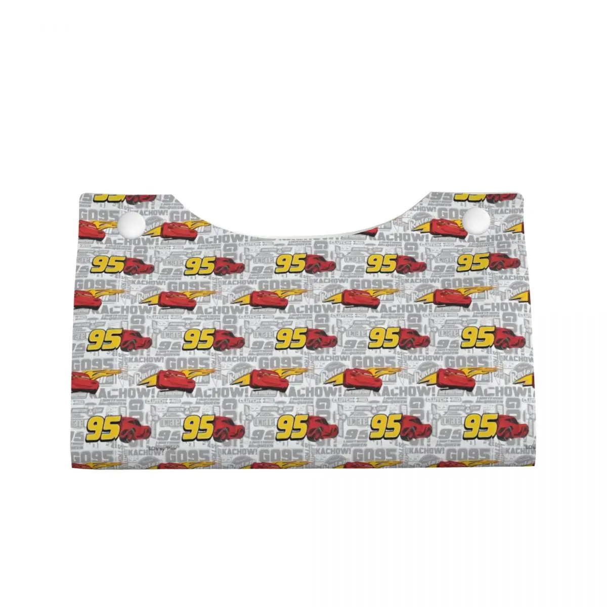 Custom Lightning McQueen 95 Racing Car Facial Tissue Box Cover Rectangular PU Leather Tissue Box Holder for Car Office