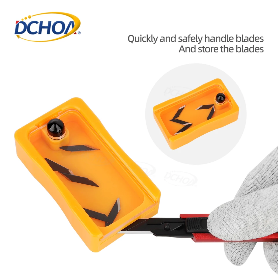 DCHOA Plastic Trash Blade Container Snap Off Blade Disposal Container Can To Break Utility Knife Blade