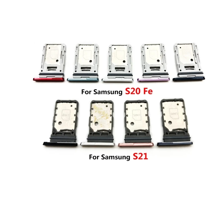 50Pcs Original New Dual SIM Card Slot SD Card Tray Holder Adapter Replacement For Samsung Galaxy S21 Plus S21 Ultra S20 FE