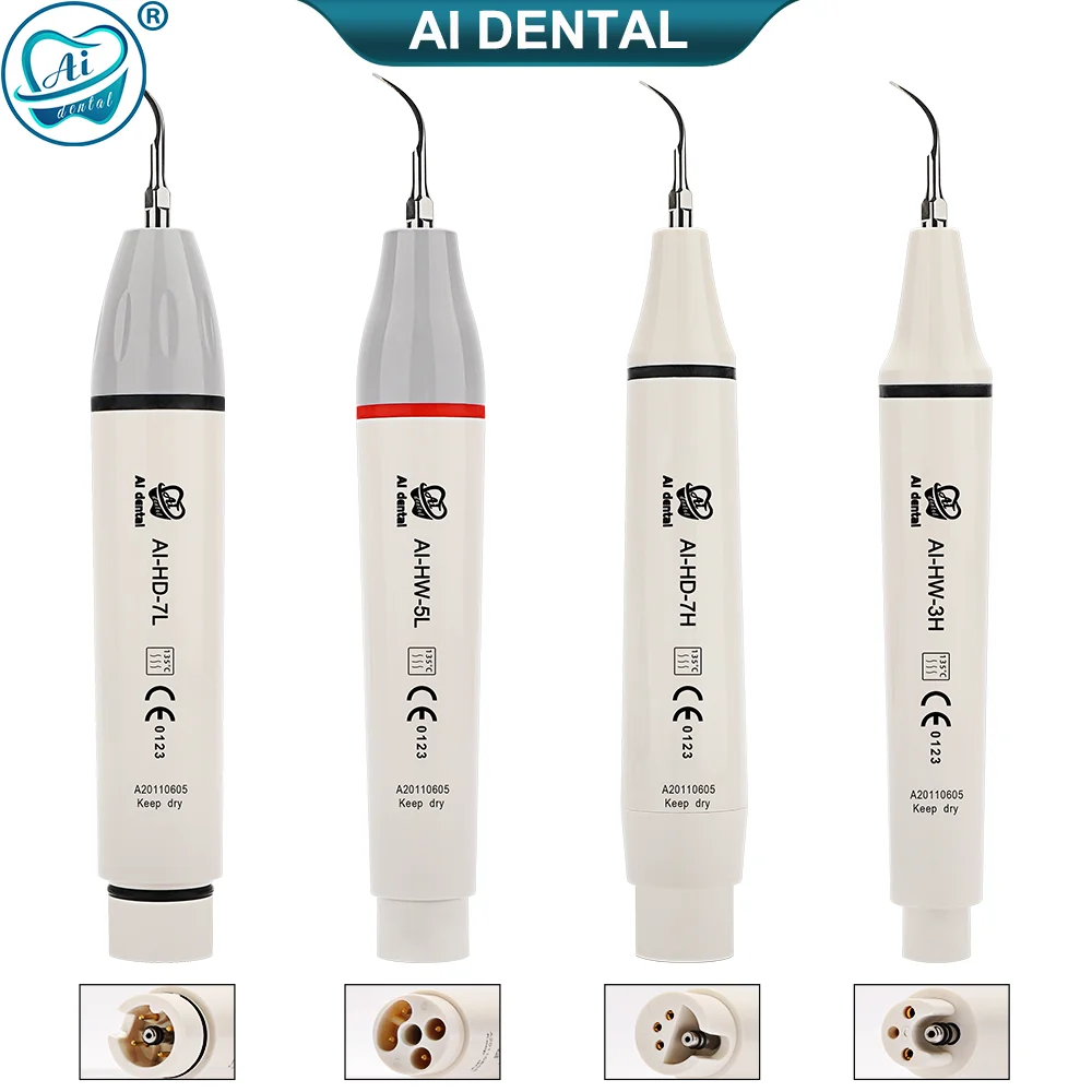 Dental Ultrasonic Piezo Air Scaler Handpiece Handle Teeth Whitening HD-7L/HW-5L with Led HD-7H/HW-3H without Led