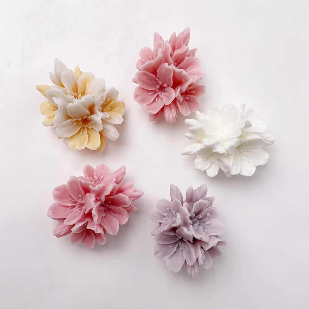 1pcs Aromatherapy Candle Silicone Mold 3D Peach Flower Shape Soap Silicone Mould DIY Candle Cup Soap Mould Cake Decoration Suppl
