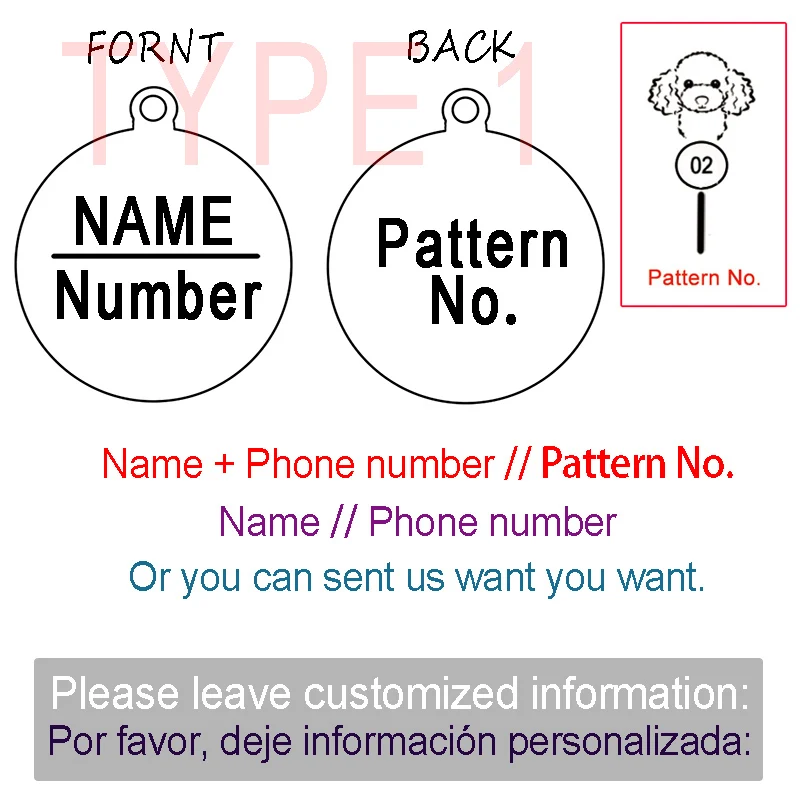 맞춤형 강아지 고양이 ID 태그 각인, 애완 동물 목걸이, 매력적인 이름 펜던트, 본 키링 목걸이, 강아지 액세서리, 드롭쉬핑