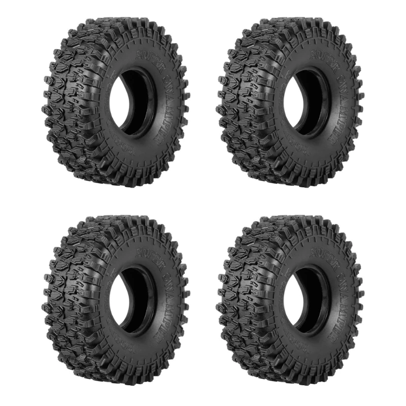 

4pcs Crawler Car Tire 1.9" 120mm Rubber Wheel Tires with 1.7-inch Thickness for 1:10 Rock Crawlers Axials SCX10 P31B