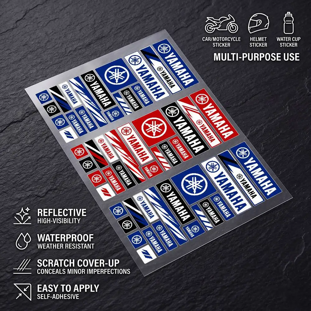 For Yamaha Fashion Universal Scratch Resist Reflective Waterproof Stickers For Auto Motorcycle Helmet Mug Refrigerator