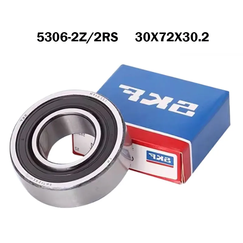 1PCS 5306 2RS 5306-2Z Row Angular Contact Ball Bearing 30x72x30.2 ABEC-9 Double Row Angular Contact 5306-2Z Ball Bearings