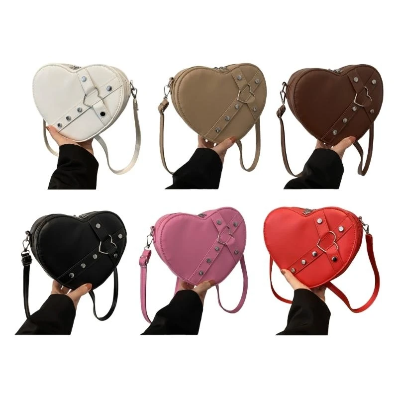 340D Fashion Messenge Bag for Women Crossbody Bag Phone Bag Heart Shaped Shoulder Bag