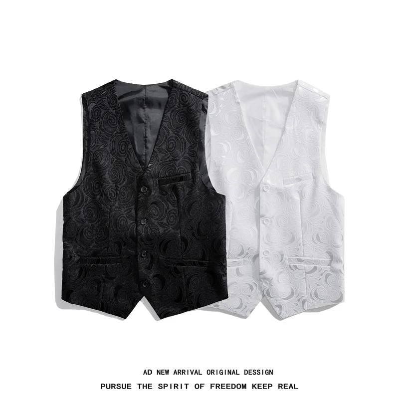 

New M95797 four seasons wearable men's casual vest trend fashion casual suit vest vest groom vest