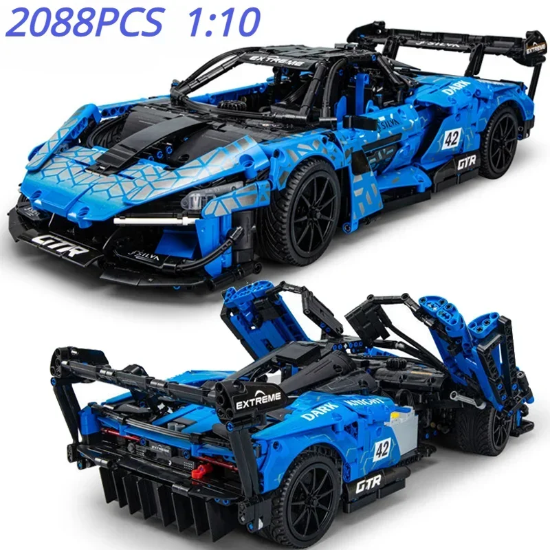 New Technical Senna GTR Sports Car Building Blocks Super Speed Racing Vehicle Bricks Toys For Adult Kids Gifts