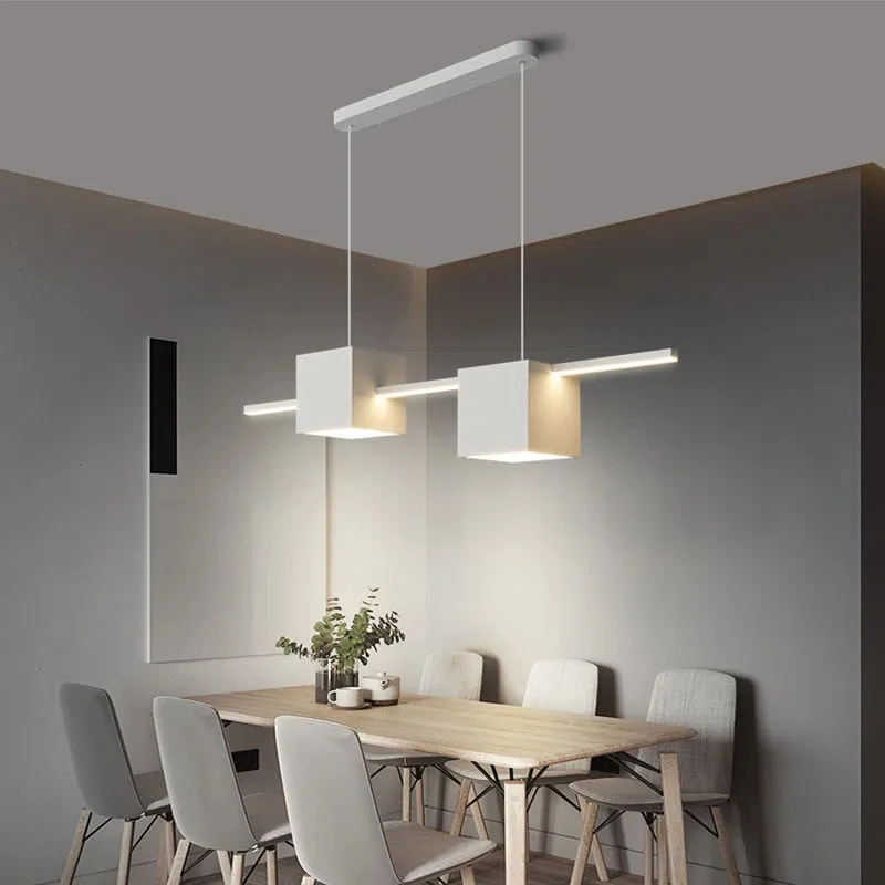 moderno led luz pingente branco sala de jantar cozinha sala estar design quadrado lustre teto personalidade simples lampada pendurada 01