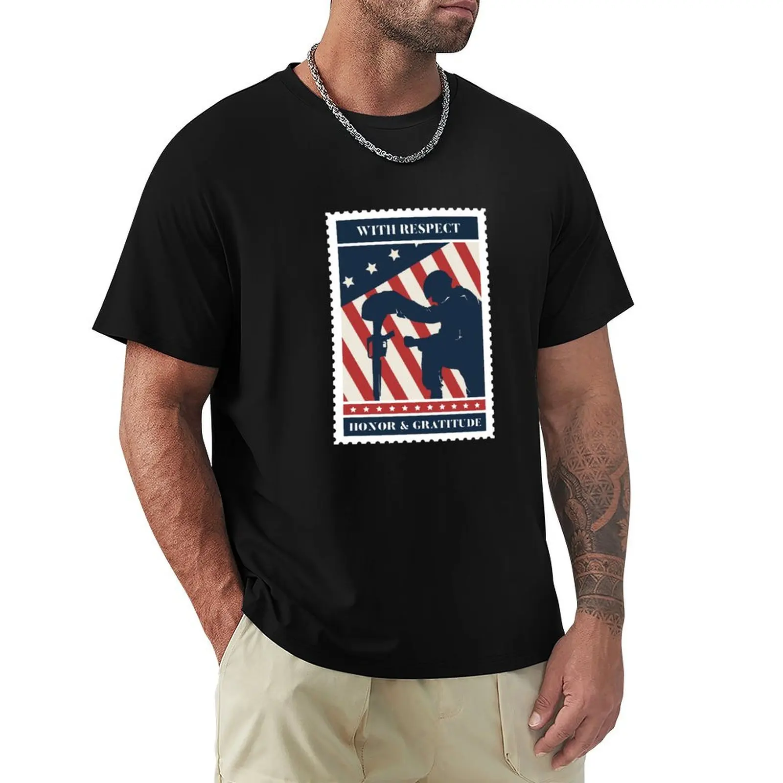 

Veterans Day - With Respect, Honor and Gratitude Soldier T-Shirt anime t shirts Clothing man clothes designer t shirt men