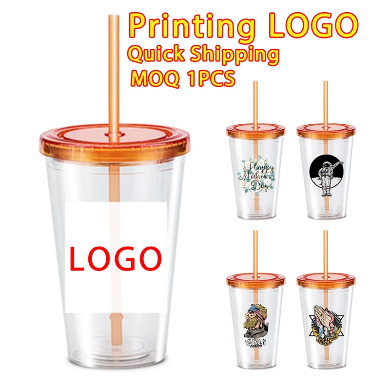 

40oz 1200Ml LOGO Print Water Cup Large DIY Image Print CInsulated Coffee Cup Water Bottle with Handle&straw