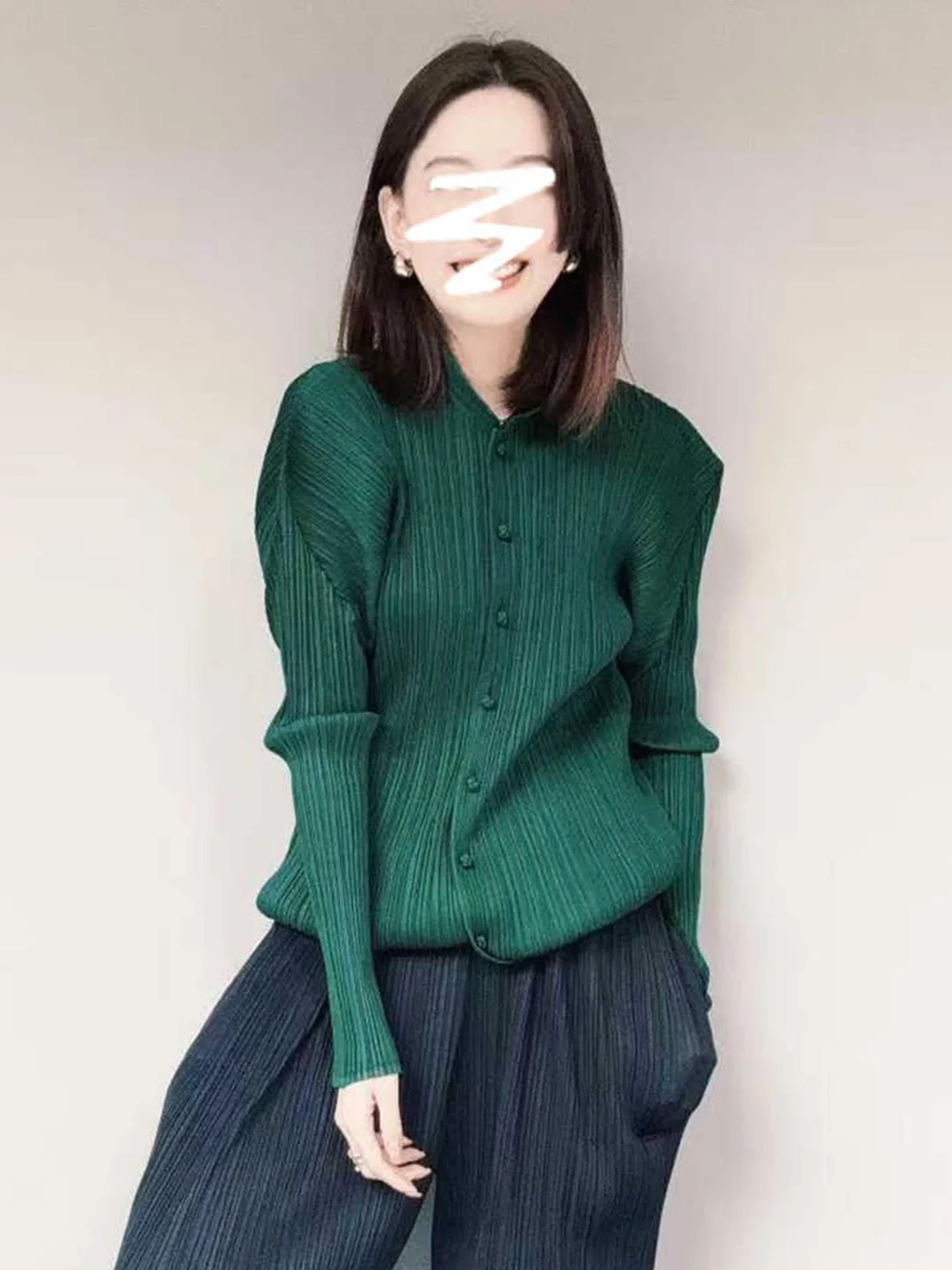 

Fashionable Women's Slim Fit Short Coat Spring Autumn Pure Color Long Sleeve Single Button Cardigan Comfortable Versatile Bor...