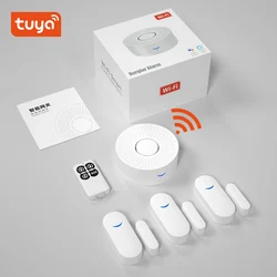 Tuya Smart Alarm System for Home Burglar Security 433MHz Door Senosr WiFi Alarm USB Power Wireless House Smart life App Control