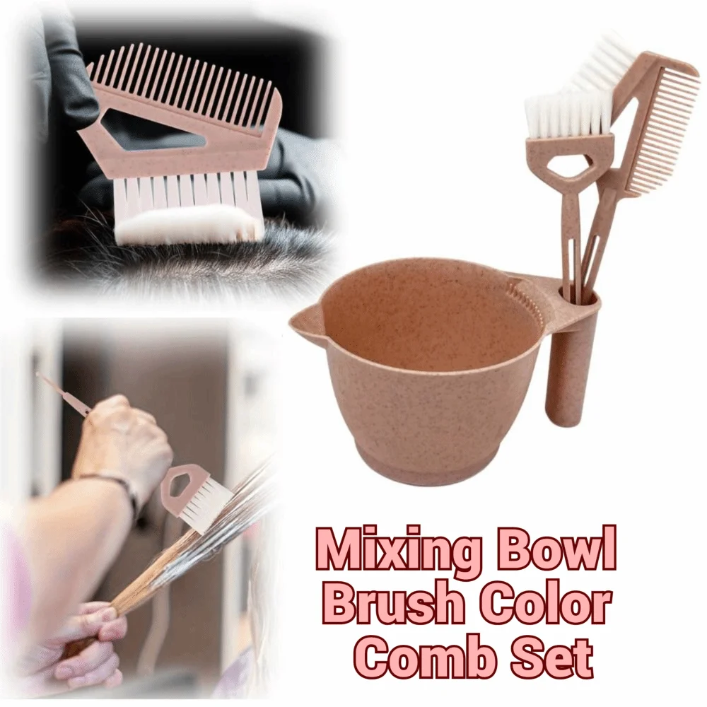 Hairdressing Mixing Bowl Brush Color Comb Set Hair Dyeing Hair Styling Hair Dyeing Tools Durable Portable