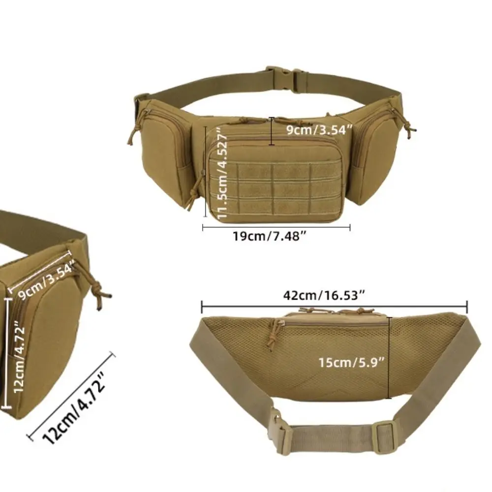 Sac de taille extérieur de grande capacité, sac de poitrine d'escalade multifonctionnel étanche, Nylon Durable haute densité