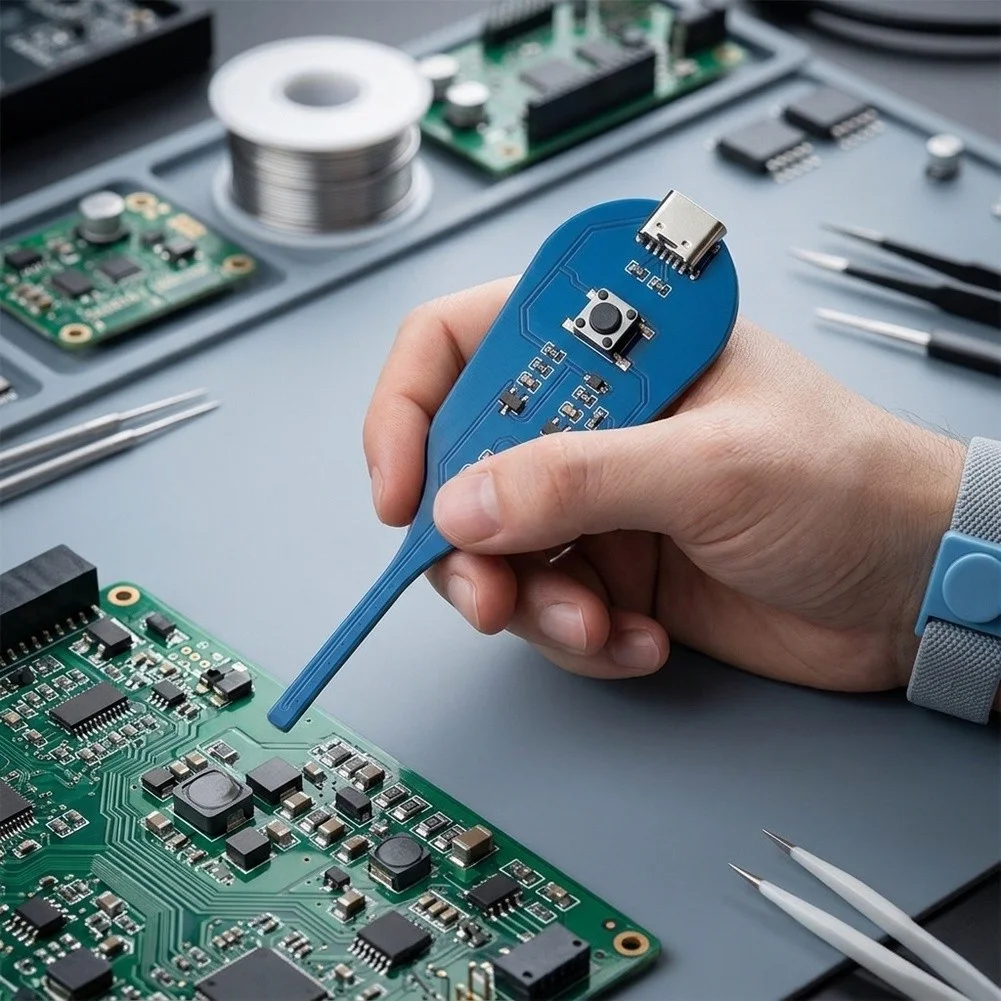 Electronic Repair Tester with Electromagnetic Sensing for Locating Inductor Issues Without Physical Connection