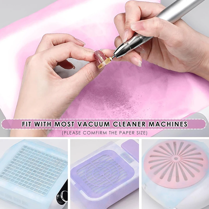 Nail Vacuum Filter Paper Filter Set Disposable Nail Dust Filters Nail Vacuuming Cleaner Filter Nail Tech Filter Paper view 2