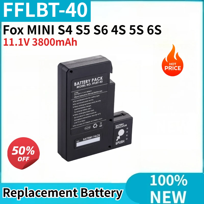 100% New High Quality 11.1V 3800mAh Fusion Splicer Battery Pack FFLBT-40 fox MINI S4 S5 S6 4S 5S 6S Replacement Battery