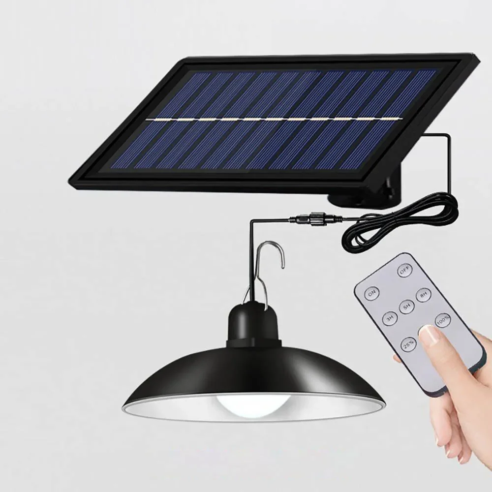 

Solar Outdoor Waterproof Pendant Light Single/Double Headed LED Pendant Light With Remote Control Pendant Light Camping Garden