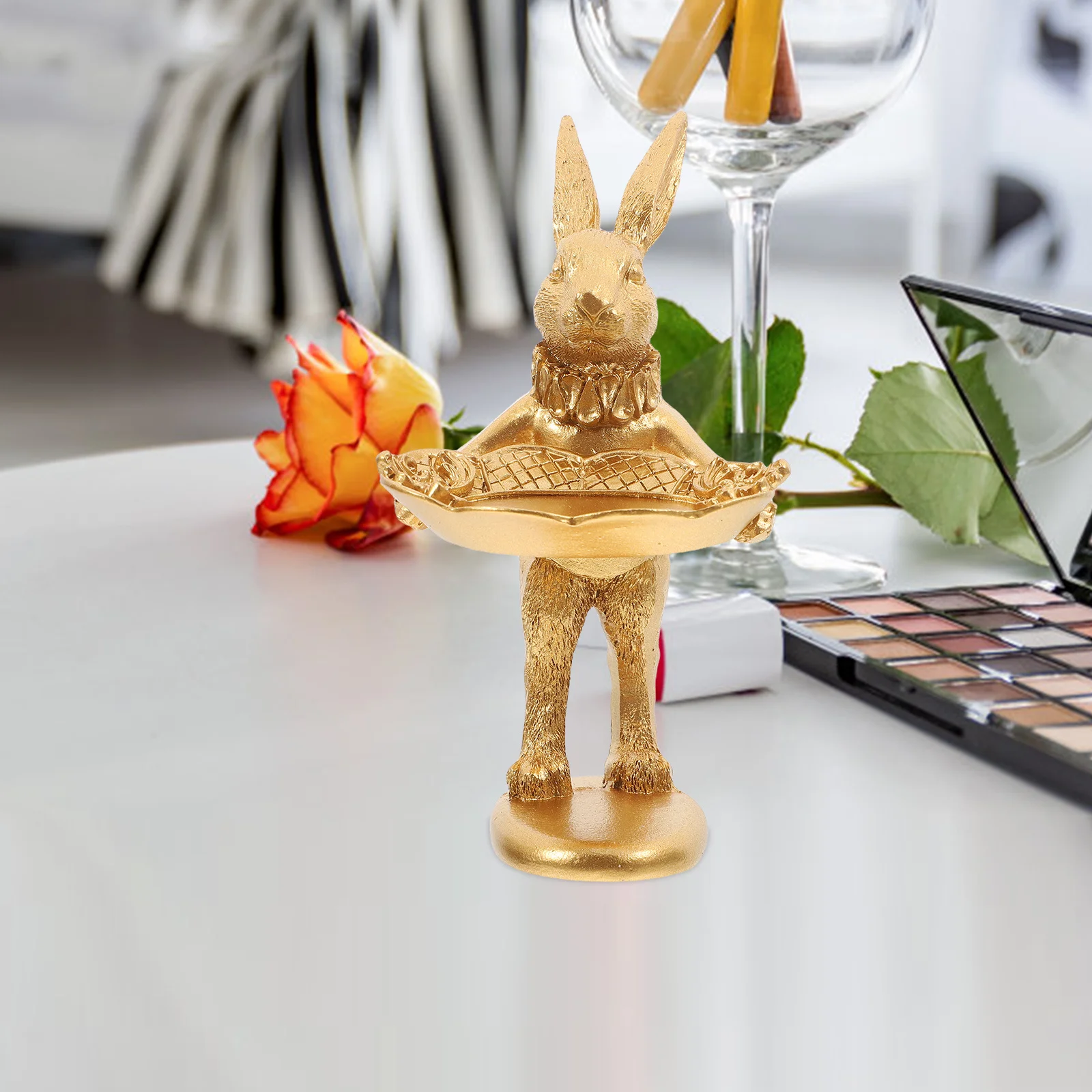 

1Pcs Retro Bunny Adornment Easter Durable Photo Prop Desktop Jewelry Organizer Vintage Display Retro Bunny