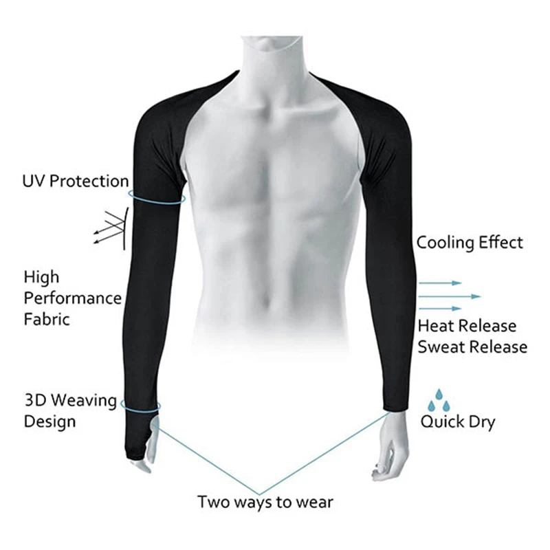 

J1UL1N летняя женская охлаждающая шаль с рукавами, защита от солнца и ультрафиолета с отверстием для пальцев для гольфа, вождения, верховой езды, рыбалки