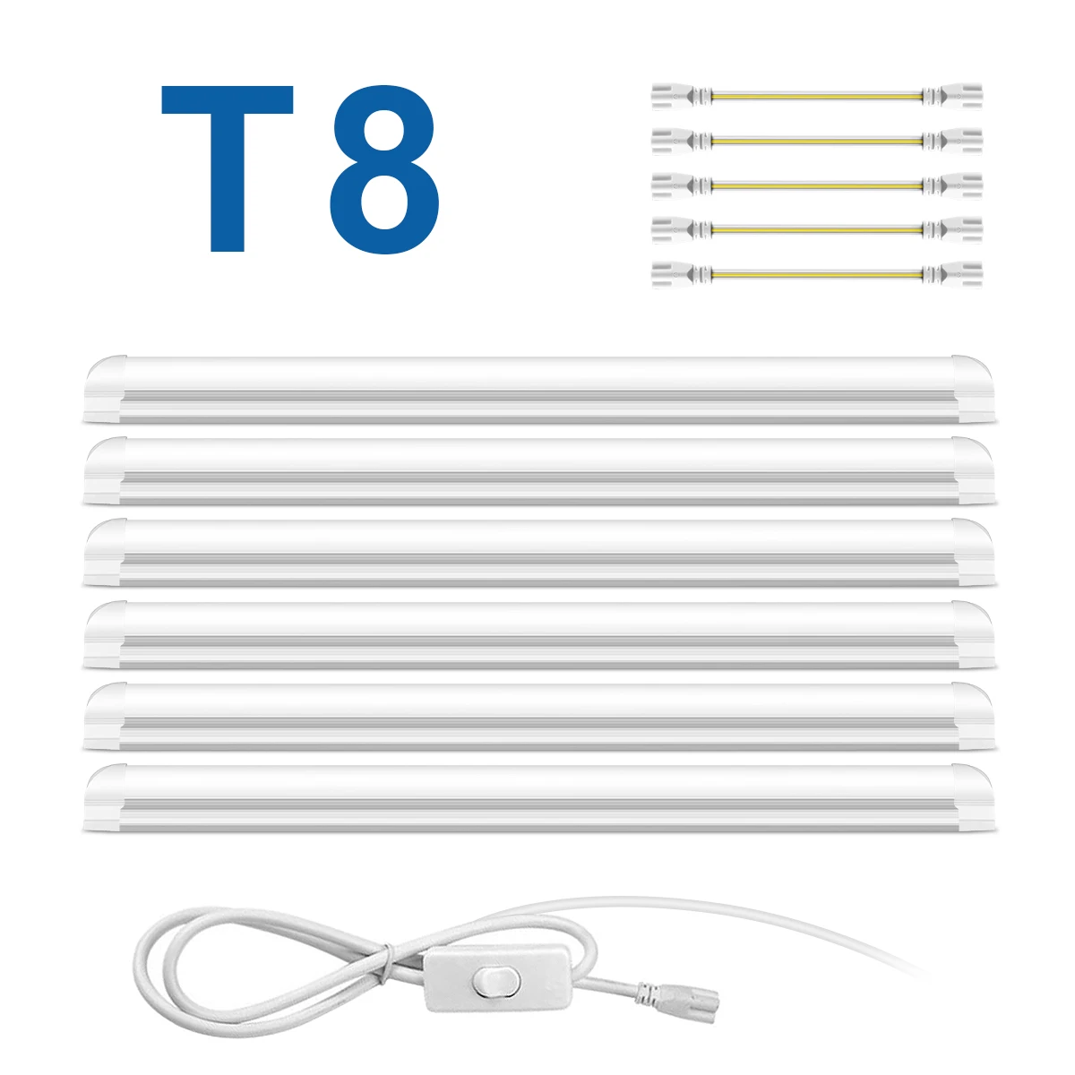 Ultra Bright 50CM Aluminum LED Light Bar T8 Tube Bulb 25W Warehouse Garage Lamp For Indoor Shop Desk Kitchen Cabinet Lighting EU