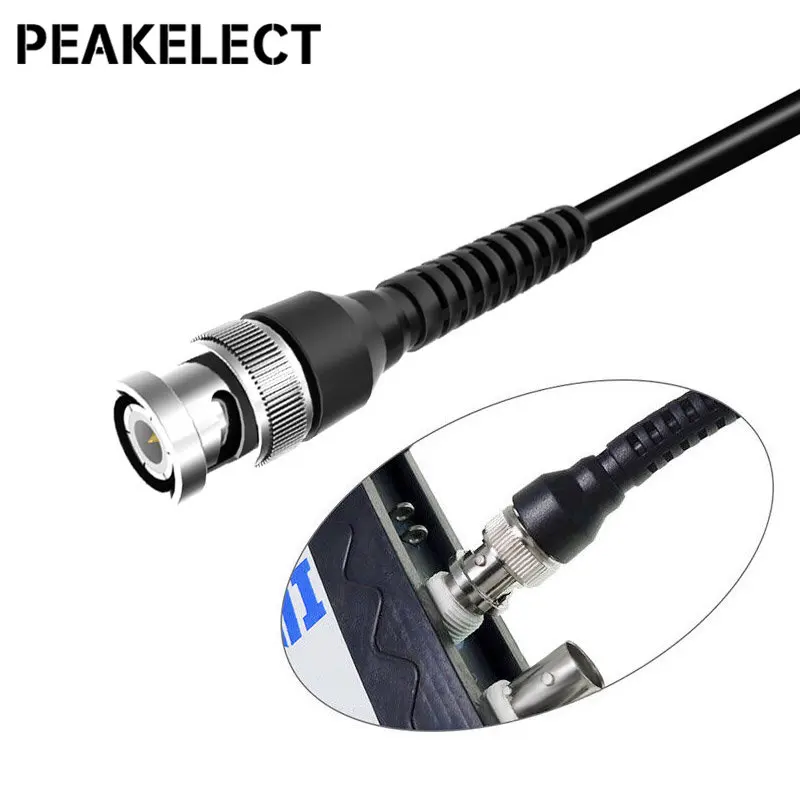 Peakelect P1007B BNC Chất Lượng Cao Dual Thử Móc Kẹp Đầu Dò Dẫn Q9 Cắm Sang Mini Tiểu Ly Cáp IC 500V 5A