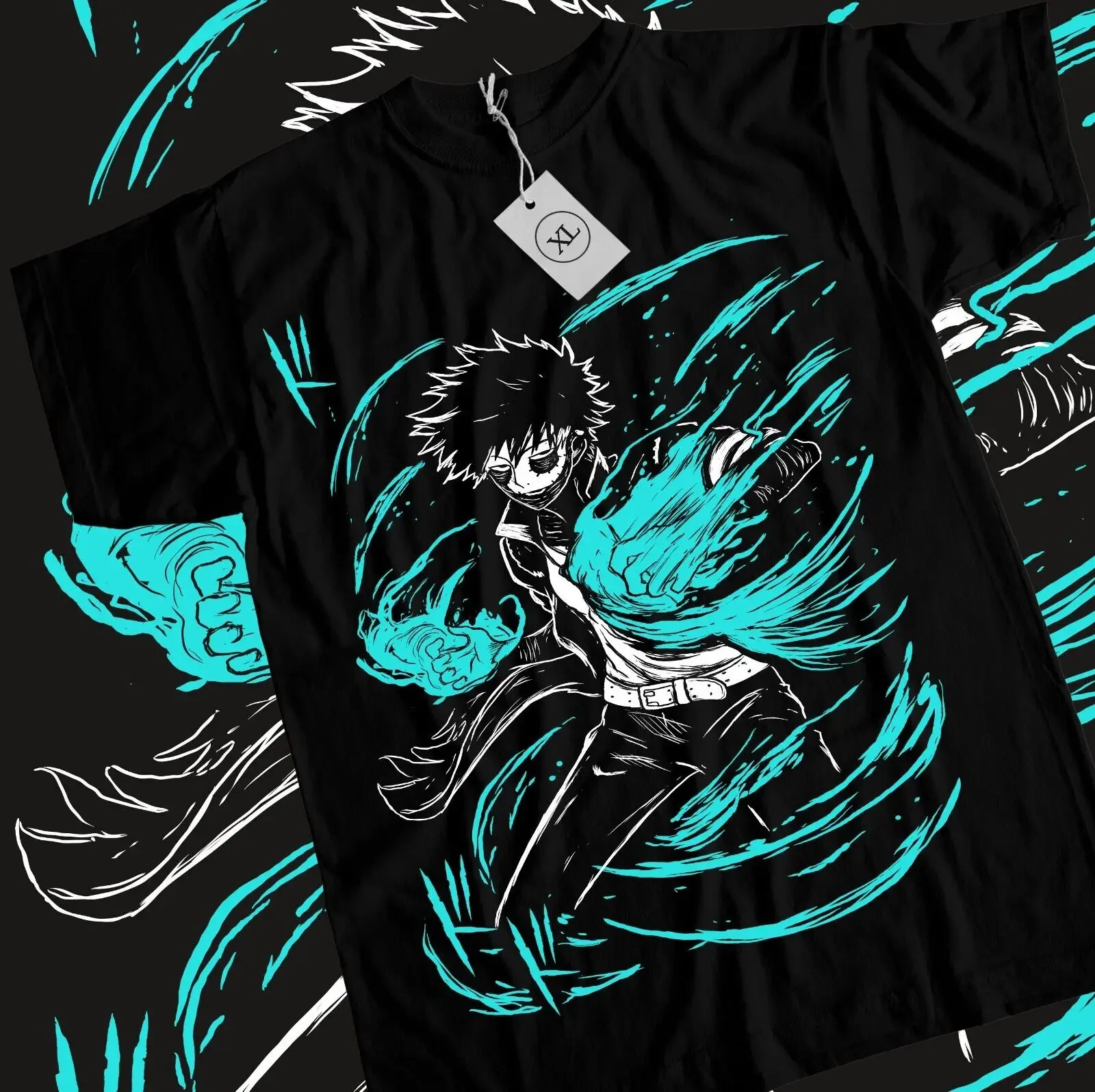 

Dabi T-shirt My hero Accaademia Mha Toya Todoroki Anime Gift Black Shirt All size