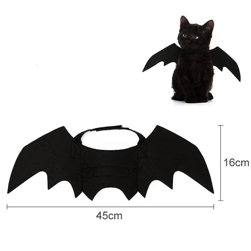 Costume d'Halloween pour Petits Chiens et Chats, Ailes de Chauve-Souris, Vampire, Accessoires Mignons, Décorations