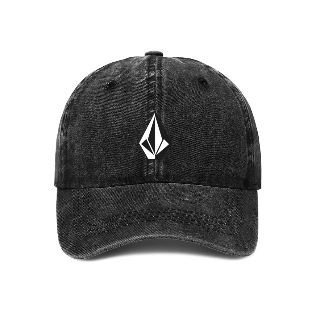 V-Volcoms Unisex Washed Cotton Cap Mountain Baseball Cap Adjustable Casual Outdoor Streetwear Sports Hat